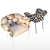Serpentine Table and Chairs Set 3D model small image 3