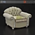 Italian SAT Export Armchair 3DMax 3D model small image 1