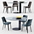 Gallotti&Radice Oto Thea: Elegant Table and Chair 3D model small image 1