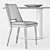 Gallotti&Radice Oto Thea: Elegant Table and Chair 3D model small image 3