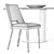 Gallotti&Radice Oto Thea: Elegant Table and Chair 3D model small image 6