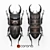 Beetle in Frame: Dorcus Intermedius 3D model small image 1