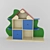 Kids' Bookshelf Home: Organize & Play 3D model small image 1