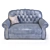 Elegant Royal Bella Sofa 3D model small image 1