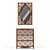 Exquisite Eastern Style Tanger Mirror and Dresser 3D model small image 1