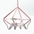 Pyramidal Mirror LED Pendant 3D model small image 1