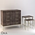 Shinto Faux Shagreen Furniture Collection: Chic and Elegant 3D model small image 1