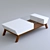 Elegant White Braxton Coffee Table 3D model small image 1