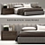 RH Modern Extended Headboard Bed: Custom Comfort 3D model small image 1
