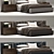 RH Modern Extended Headboard Bed: Custom Comfort 3D model small image 2