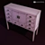 Antique Violet Lacquered Tansu Console 3D model small image 2