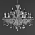 Sparkling Crystal Chandelier - Chiaro Laura Collection 3D model small image 1