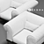 Modern Vivaldi Sofa Bed: Unwrapped, Quads only 3D model small image 3