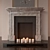 English Classic Fireplace with Mirror 3D model small image 1