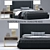 Restoration Hardware Modern Upholstered Platform Bed 3D model small image 1