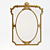 Elegant Wood Frame Mirror 3D model small image 1