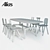 Elegant Alias Tabu Chairs and Stabiles Oval Table Set 3D model small image 3