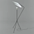 Sleek Solveig Floor Light 3D model small image 1