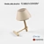 Carlo Contin Wooden Table Lamp 3D model small image 1