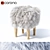 Title: Nate Berkus Wool Ottoman 3D model small image 1
