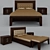 Gustavi Bed: Exceptional Zebrano Elegance 3D model small image 1