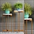 Versatile Decorative Planters with Stand 3D model small image 1