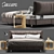 Modern Caccaro PARENTESI Bed: Unwrapped, Quads only 3D model small image 1