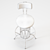 Sleek Steel Bar Stool 3D model small image 3