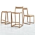 UNIKA MØBLÄR Oak & Walnut Chairs with Table 3D model small image 1