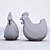 Minimalist Chicken Sculpture 3D model small image 2