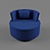 SABA Quinta Strada: Round Armchair Elegance 3D model small image 2