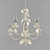 Eurolampart ER-0060/06LA Chandelier: Elegant Ivory Floral Design 3D model small image 1