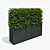 Sleek Black Hedge Planter 3D model small image 1