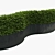 Sleek Black Hedge Planter 3D model small image 3