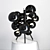 Modern Black and White Table Lamp 3D model small image 1