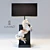 Lladro Courbette Table Lamp: Elegant Horse Sculpture 3D model small image 1