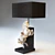 Lladro Courbette Table Lamp: Elegant Horse Sculpture 3D model small image 3