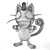 Talking Meowth: The Rocket Team's Mischief-maker 3D model small image 3