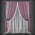 Elegant Window Curtains - Shtory212 3D model small image 1