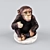 Handcrafted Chimpanzee Decor Figurine 3D model small image 1