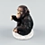 Handcrafted Chimpanzee Decor Figurine 3D model small image 3