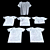 Assorted Tees Set: 5 Different Styles 3D model small image 1