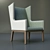 Elegant Classic Armchair 3D model small image 1