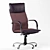 Berlin P Chair: Premium Combination of Leather and Fabric 3D model small image 1