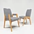 Modern Amsterdam Dining Chair - Elegant and Comfortable 3D model small image 1