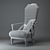 Italian Atelier Moba Ziggy Accent Chair 3D model small image 2