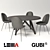 Elegant Beetle Dining Chair & Wow Table 3D model small image 1