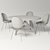 Elegant Beetle Dining Chair & Wow Table 3D model small image 2