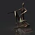Title: Ballet's New Pointe Bronze Statue 3D model small image 2