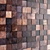 Wooden Mosaic Art Wall 3D model small image 3